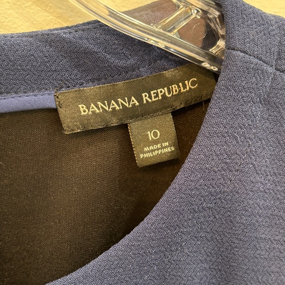 Banana Republic Elegant Navy Blue Sleeveless Dress - Picture 2 of 5